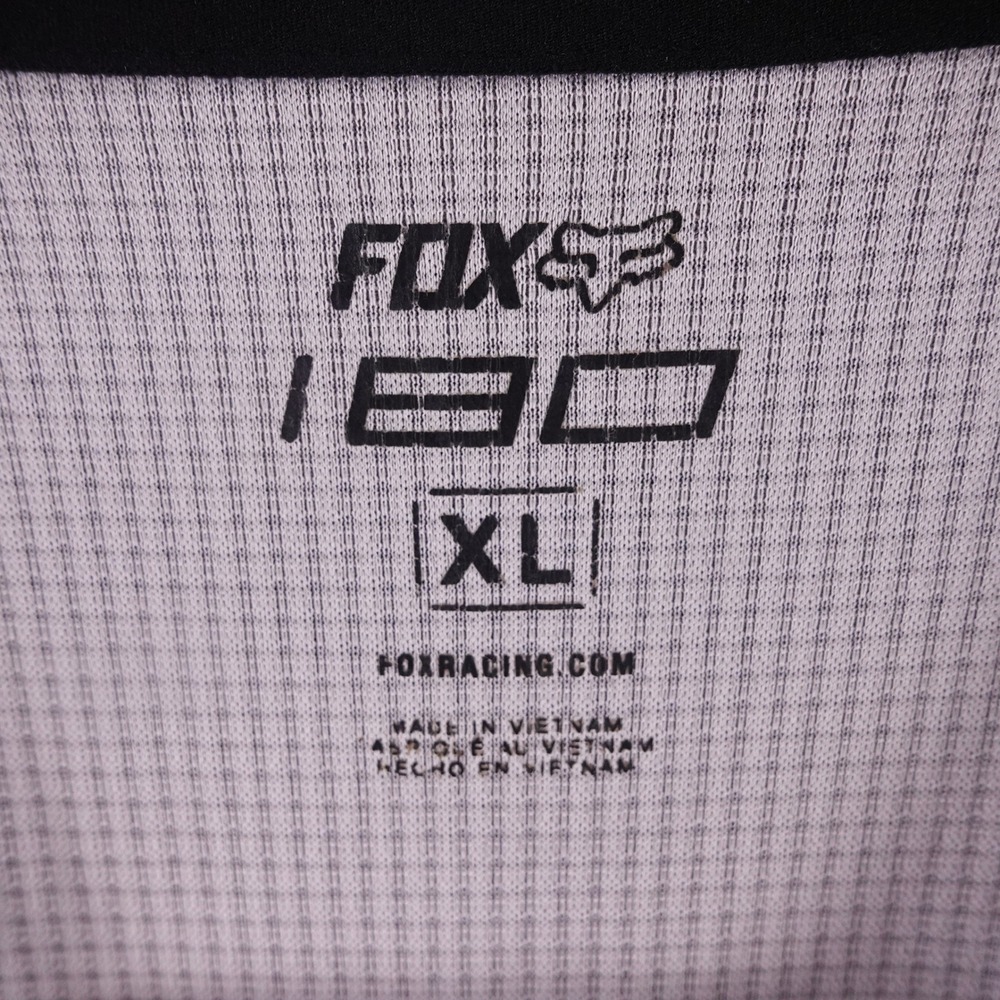 Fox Racing Mens XL 180 Motocross Jersey Black White Long Sleeve MX Dirt Bike Top - Picture 3 of 10